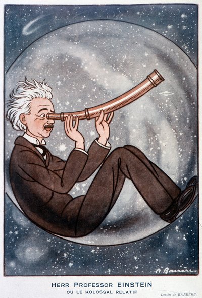 Herr Professor Einstein lub krewny Kolossal - Ilustracja Adriena Barrere (1877-1931) w „” Fantasio”” z 1.03.1931 autorstwa Adrien Barrere