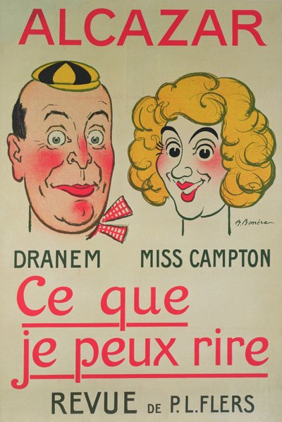 Mogę się śmiać, plakat Alcazar (kolor lito) autorstwa Adrien Barrere