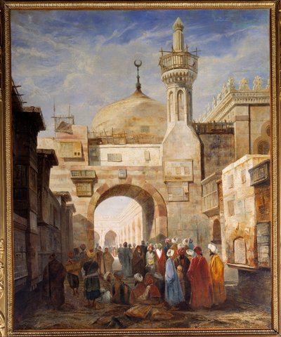 Widok na meczet w Kairze Obraz Adriena Dauzatsa (1804-1868) XIX w. Blois, Muzeum Sztuk Pięknych autorstwa Adrien Dauzats