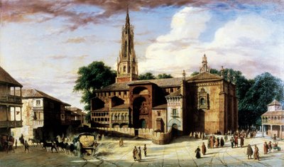 „Widok na miasto Manzanares w Hiszpanii” autorstwa Adrien Dauzats