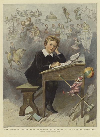 Świąteczny list ze szkoły (kolor lito) autorstwa Adrien Emmanuel (after) Marie