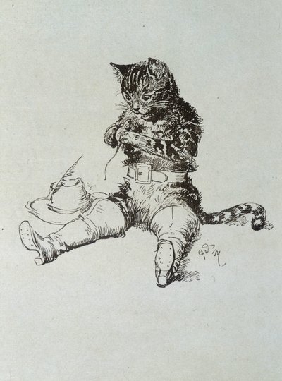 Kot w butach – w „Les Contes de Fées” Charlesa Perraulta, ilustracje Adriena Marie autorstwa Adrien Emmanuel Marie