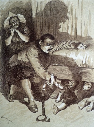 Maluch Kciuk - w „Bajkach” Charlesa Perraulta, ilustracje Adriena Marie autorstwa Adrien Emmanuel Marie