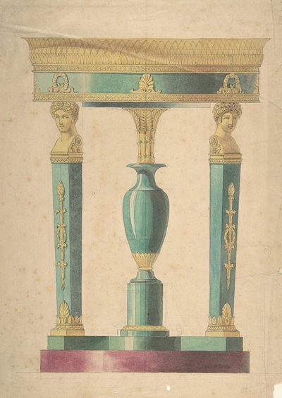 Projekt na stół, początek XIX wieku. autorstwa Adrien Louis Marie Cavelier.