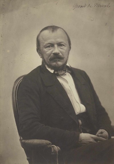 Portret Gerarda de Nerval 1808-1855, 1854. autorstwa Adrien Tournachon