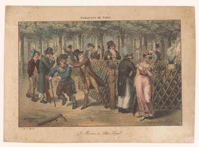 Zegar słoneczny Palais-Royal Le Meridien du Palais Royal Sceny paryskie (tytuł serialu) Tableaux de Paris (tytuł serii na obiekcie) autorstwa Adrien Victor Auger