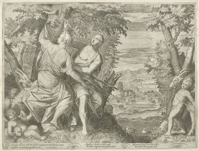 Angelica w Medoro autorstwa Egidius  Sadeler (II)