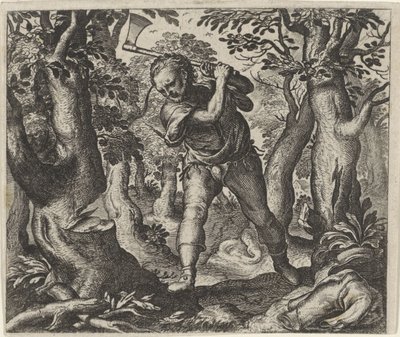 Bajka o drwalu i lesie autorstwa Egidius  Sadeler (II)