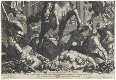 Cesarz Ferdynand II na koniu (dolny liść) autorstwa Egidius  Sadeler (II)