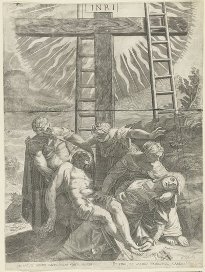 Krzyż biorąc autorstwa Egidius  Sadeler (II)