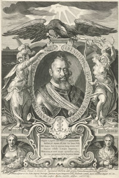 Portret Zygmunta Batorego, księcia Siedmiogrodu autorstwa Egidius  Sadeler (II)