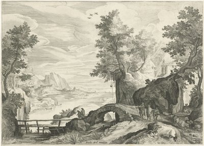 Riverscape autorstwa Egidius  Sadeler (II)