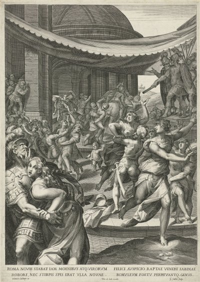 Sabine Virgin Robbery autorstwa Egidius  Sadeler (II)