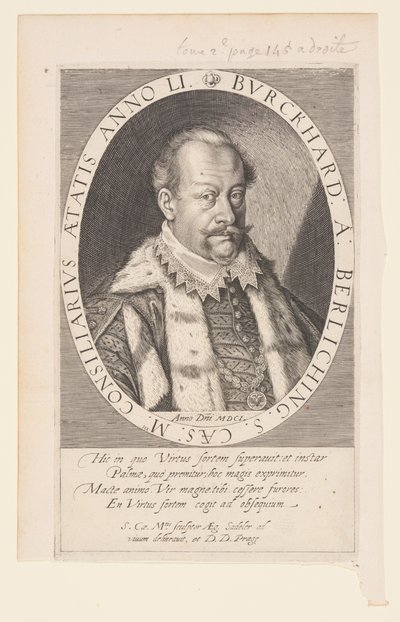 Burkhard von Berlichingen, radca Rudolfa II autorstwa Aegidius Sadeler II