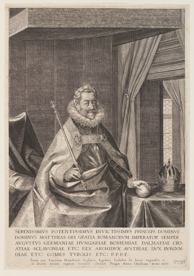 Cesarz Matthias autorstwa Aegidius Sadeler II