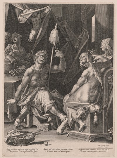 Herkules i Omfale autorstwa Aegidius Sadeler II
