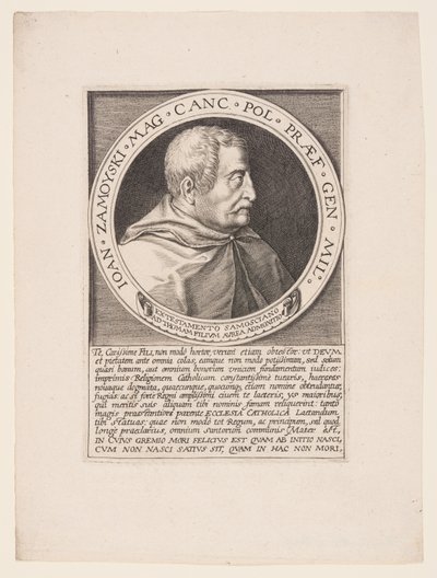 Jan Zamoyski, polski szlachcic, kanclerz wielki koronny autorstwa Aegidius Sadeler II