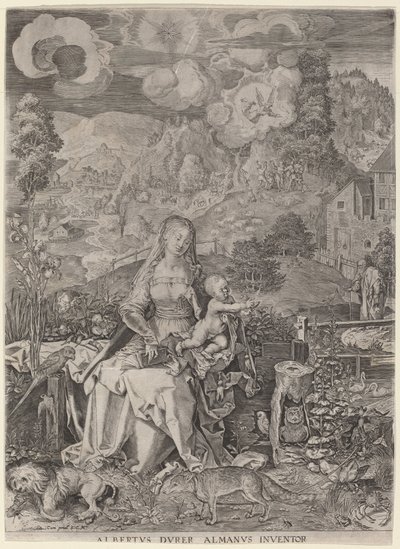 Dziewica z Dzieciątkiem w krajobrazie autorstwa Aegidius Sadeler II after Albrecht Dürer