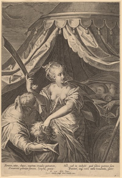 Judyta z głową Holofernesa autorstwa Aegidius Sadeler II, after Hans von Aachen