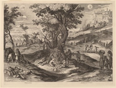 lipiec i sierpień autorstwa Aegidius Sadeler II after Paul Bril