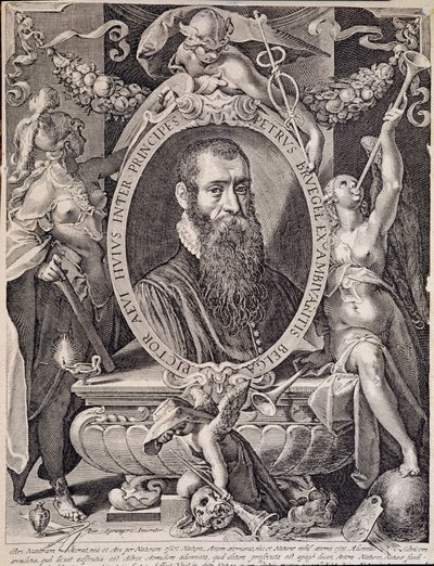 Portret malarza Pietera Bruegla Starszego (lub Pierre Breugel lub Peter Bruegel lub Breughel autorstwa Aegidius Sadeler or Saedeler