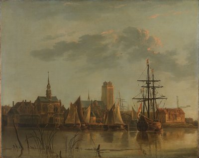 Widok na Dordrecht o zachodzie słońca autorstwa Aelbert (after) Cuyp
