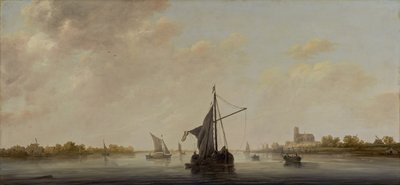 Widok na rzekę Maas w Dordrecht autorstwa Aelbert Cuyp