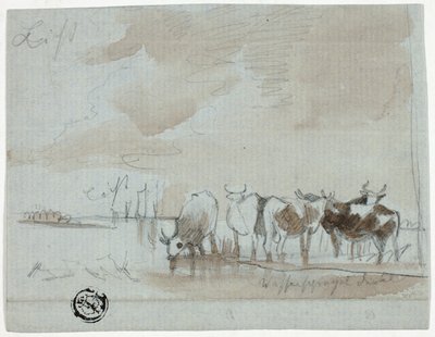 Cattle in Water   1382528   pl       polish Successfully Translated  Original: Summit of Sierra Nevada, Snow Sheds in Foreground, Donner Lake in the Distance, C. P. R. R. Translat: Summit of Sierra Nevada, Snow Sheds in Foreground, Donner Lake in the Dista autorstwa Aelbert Cuyp