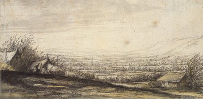 Rozległy krajobraz z chatą i bydłem, koniec XVII wieku autorstwa Aelbert Cuyp
