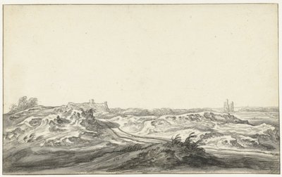 Widok z wydm Huis te Kleve w pobliżu Haarlem autorstwa Aelbert Cuyp