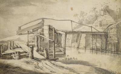Na polderze, 1644 (ołówek, kreda i pędzel na papierze) autorstwa Aelbert Cuyp