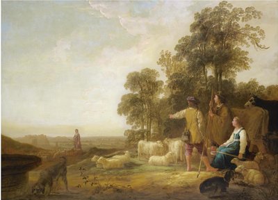 Krajobraz z pasterzami i pasterkami autorstwa Aelbert Cuyp