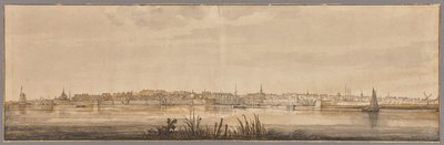 Panoramiczny widok na Dordrecht i rzekę Maas autorstwa Aelbert Cuyp