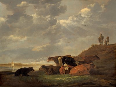 Krajobraz rzeczny z krowami autorstwa Aelbert Cuyp