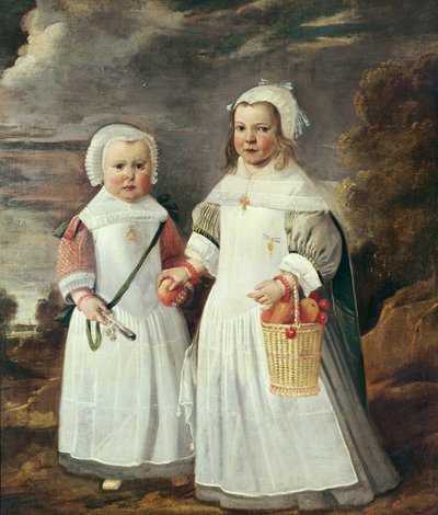 Dwie młode dziewczyny w krajobrazie autorstwa Aelbert Cuyp