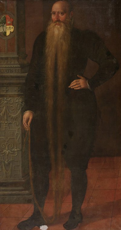 Portret Pietera Dircksza, zwanego Długobrodą, Radnego Izby Sierot w Edamie autorstwa Aert Pietersz. (attributed to)