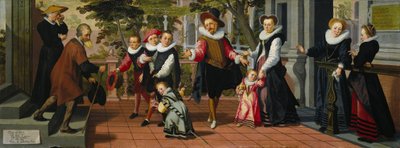Bogate dzieci, biedni rodzice autorstwa Aert Pietersz.