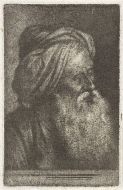 Popiersie mężczyzny w turbanie autorstwa Aert Schouman
