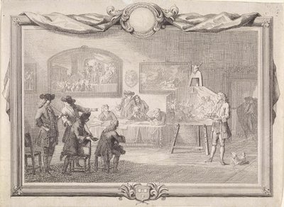 Cech św. Łukasza w Dordrecht, 1736 autorstwa Aert Schouman