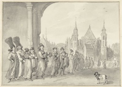 Ambasada cara Moskwy w drodze do Zgromadzenia Państw w Hadze, 4 listopada 1631 autorstwa Aert Schouman