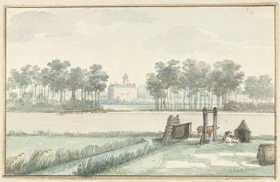Zamek Ter Hooge na Walcheren autorstwa Aert Schouman