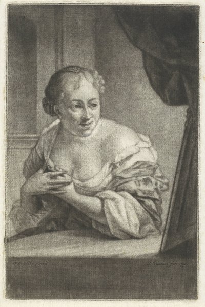 Kobieta przed lustrem autorstwa Aert Schouman