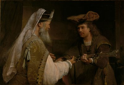 Ahimelech oddający Dawidowi miecz Goliata autorstwa Aert de Gelder