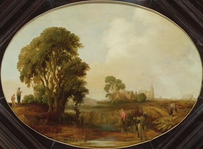 Pejzaż z Trzciniakami, XVII w. autorstwa Aert van der Neer