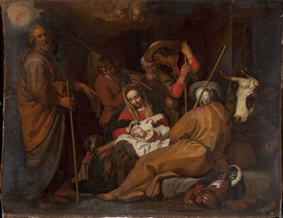 Polski:  Pokłon pasterzy (The Adoration of the Shepherds) autorstwa after Abraham Bloemaert