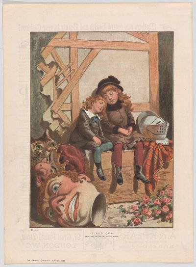 Zmęczony, z numeru The Graphic Christmas, 7 grudnia 1885. autorstwa After Adrien Emmanuel Marie.
