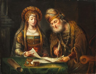 Estera i Mardocheusz autorstwa After Arent de Gelder