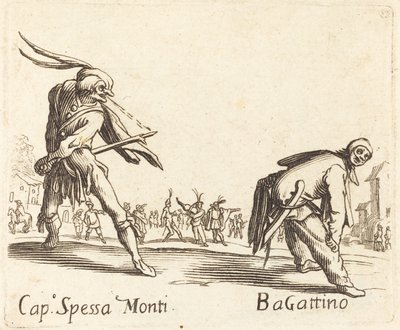 Kapitan Spessa Monti i Bagattino autorstwa After Jacques Callot