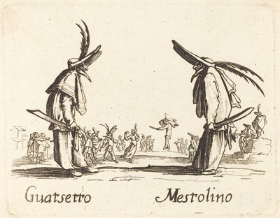 Guatsetto i Mestolino autorstwa After Jacques Callot