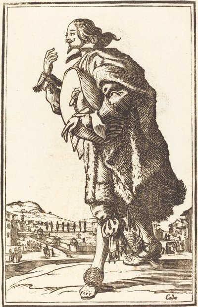 Szlachcic w filcowym kapeluszu, kłaniający się autorstwa After Jacques Callot